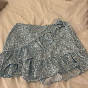 Blue Wrap Skirt